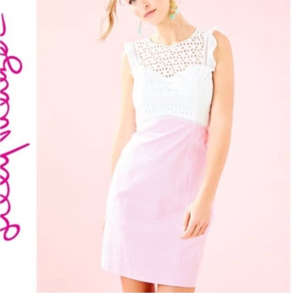 Lilly Pulitzer White and Pink Dress